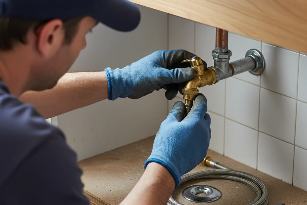 Shutoff valve and fitting work during Emergency Plumbing in Glenshaw